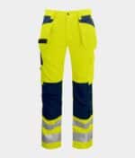 PROJOB PRIO 6531 SIGNALISATIEBROEK MET KNIEZAKKEN EN SPIJKERZAKKEN EN ISO 20471 KLASSE 2