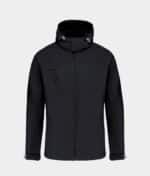 KARIBAN HEREN SOFTSHELL JAS MET AFNEEMBARE CAPUCHON