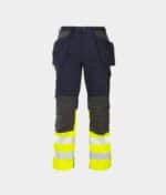 PROJOB WORKWEAR 6522 SIGNALISATIEBROEK MET KNIEZAKKEN EN SPIJKERZAKKEN EN ISO 20471 KLASSE 1