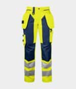 PROJOB WORKWEAR 6519 SIGNALISATIE BROEK MET KNIEZAKKEN EN SPIJKERKZAKKEN EN ISO 20471 KLASSE 2 DAMES